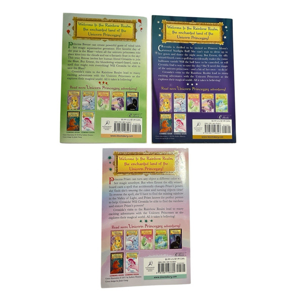 Unicorn Princesses Emily Bliss Lot of 3 PB Kids Fantasy Chapter Books Series - Picture 2 of 9